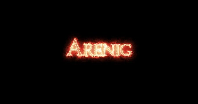 Arenig written with fire. Loop