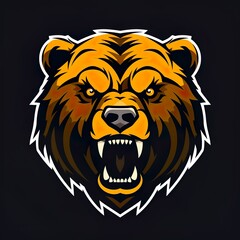 Fototapeta premium bear logo esport and gaming vector mascot design