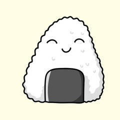 cute food illustration on a beige background