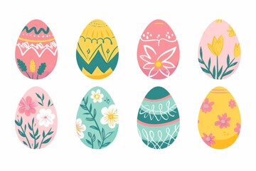 Happy Easter Eggs Basket vivacious. Bunny in flower easter Rebirth decoration Garden. Cute hare 3d thawing easter rabbit spring illustration. Holy week easter eggs card wallpaper Celadon