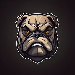 dog logo esport and gaming vector mascot design
