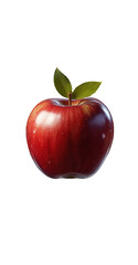 Apple isolated on a transparent background. AI generative