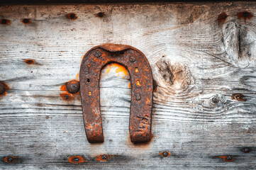 Old horseshoe hanging