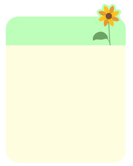 Sunflower notes memo blank notepad