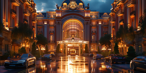 luxury art deco hotel gateway design