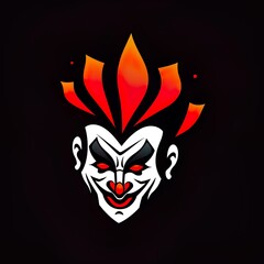 clown logo esport and gaming vector mascot design