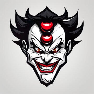 clown logo esport and gaming vector mascot design