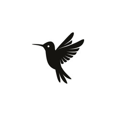 Fototapeta premium Hummingbird vector silhouette