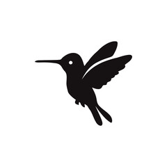 Obraz premium Hummingbird vector silhouette