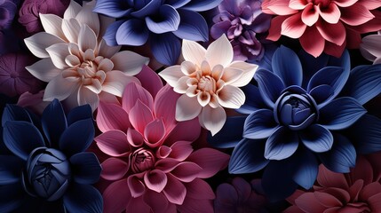 Variety of flowers HD 8K wallpaper Stock Photographic Image
