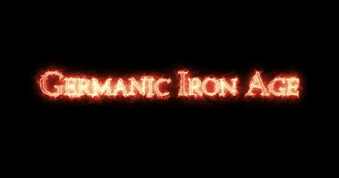 Germanic Iron Age written with fire. Loop
