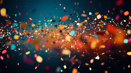 Confetti falling on festive background, confetti background