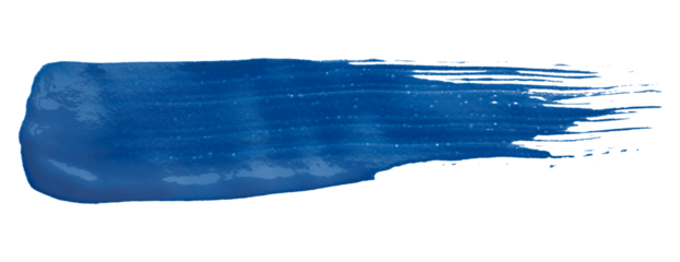 Shiny blue brush watercolor painting isolated on transparent background. watercolor png