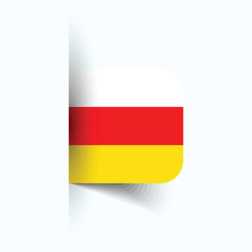 South Ossetia national flag, South Ossetia National Day, EPS10. South Ossetia flag vector icon