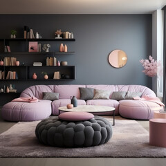 Cozy Modern Living Room at Twilight