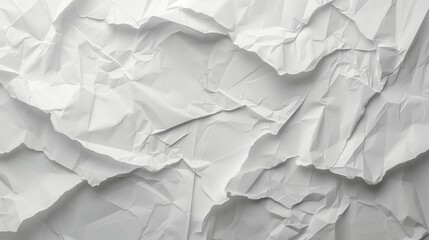 Fototapeta premium Texture of crumpled white paper background.