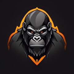 gorilla logo esport and gaming vector mascot design