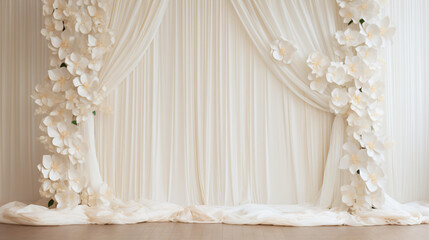 Elegant floral wedding backdrop