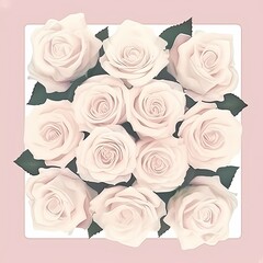 A Bouquet of Pale Roses