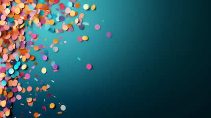 Confetti sparkles on background, holiday and birthday theme