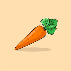Vector illustration of carrot vegetable vitamin A