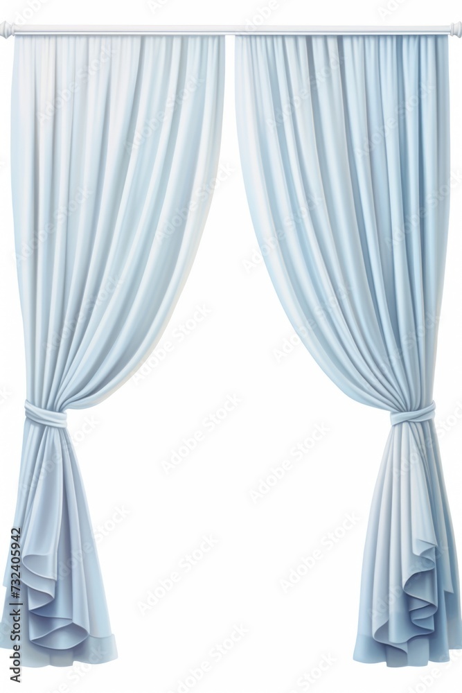 Aufkleber blue ruffled curtains with a pair of curtains. perfect for adding a touch of elegance to any room