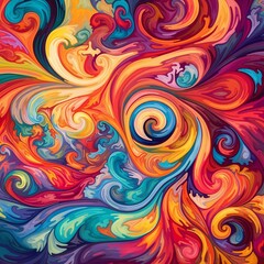 Fototapeta na wymiar Abstract Swirl Painting