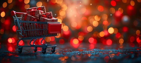 Holiday Shopping Cart: A Gift-Filled Cart for the Festive Season Generative AI