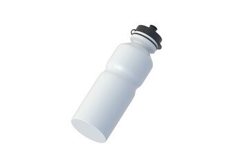 One sport water bottle isolated on white background. 3d render