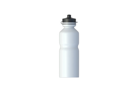 Sport water bottle isolated on white background. Top view. 3d render