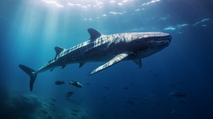 Fototapeta premium whale calf underwater