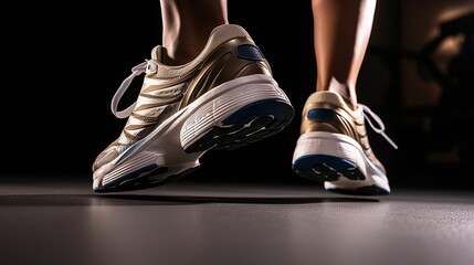 Fitness theme. Running jogging shoes. - obrazy, fototapety, plakaty