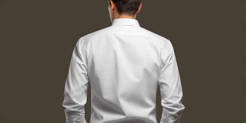 A man wearing a white shirt stands with his hands casually placed in his pockets. This versatile image can be used to depict relaxation, confidence, or a casual business setting
