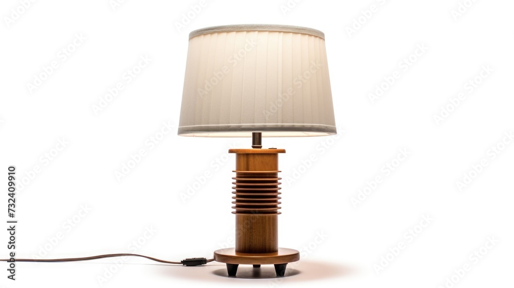 Poster a simple and elegant table lamp providing warm and cozy lighting. perfect for adding a touch of soph