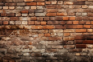 Solid Old brick wall. Brown stone old. Generate Ai