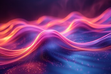 Purple Waves of Light: A Glowing Spectacle for the Month of April Generative AI