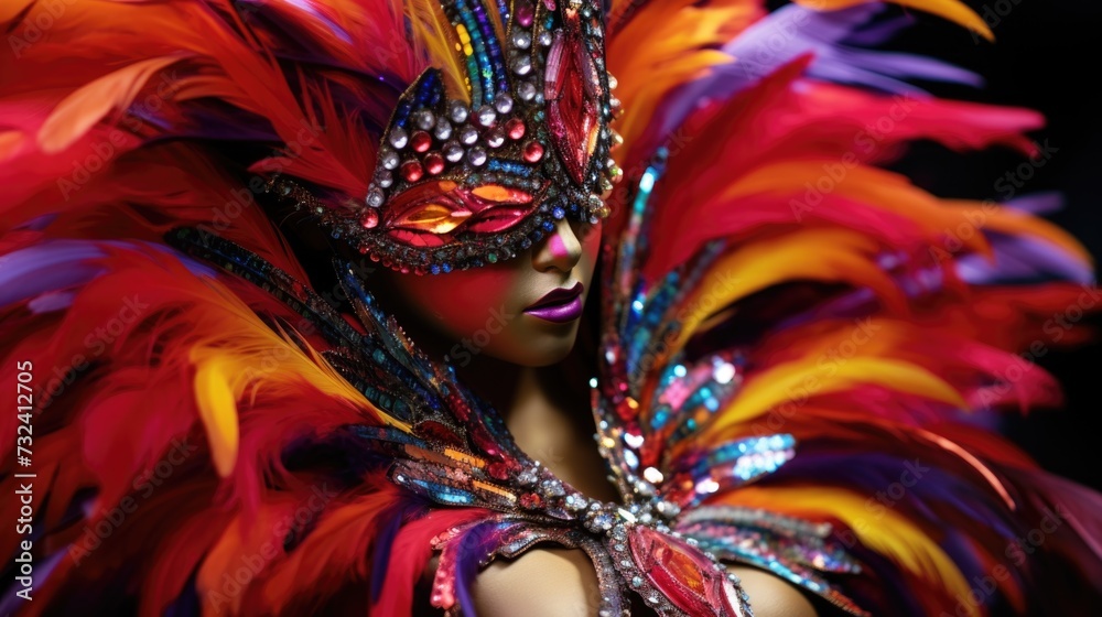 Poster a close-up view of a person wearing a costume. this image can be used for various purposes