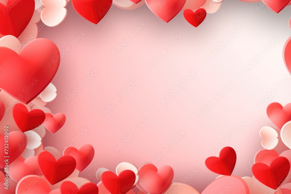Poster A vibrant red and white heart-shaped background with ample space for text. Perfect for adding a romantic touch to designs or creating Valentine's Day-themed graphics