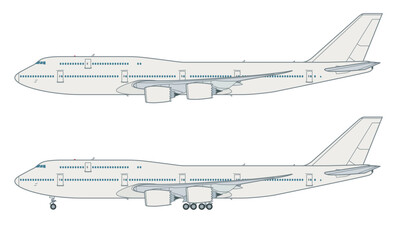 Großraumflugzeug Jumbojet - obrazy, fototapety, plakaty