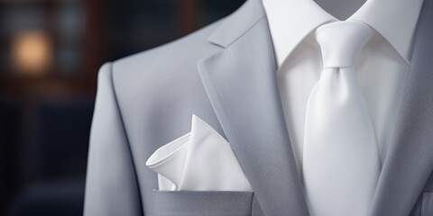 A mannequin wearing a suit and tie. Perfect for showcasing formal attire or fashion design