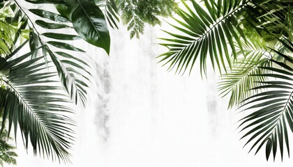 Obraz premium palm leaf on white