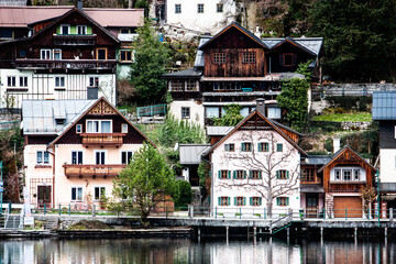 Fototapeta na wymiar houses in the lake