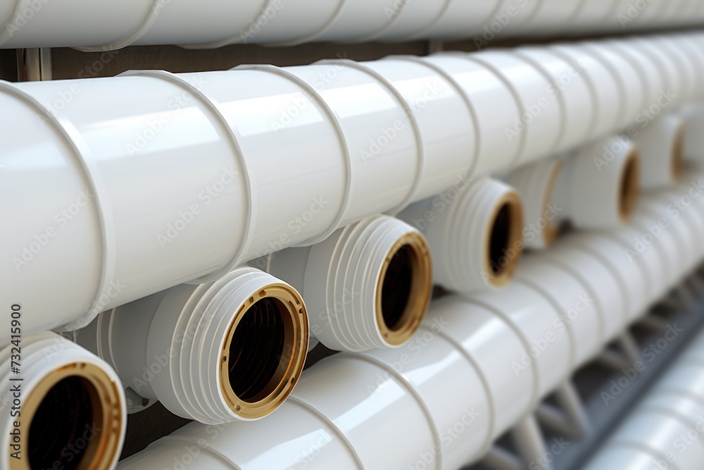 Poster a cluster of pipes placed side by side. suitable for industrial or construction-related projects
