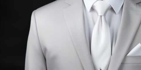 A close-up of a man dressed in a suit and tie. Suitable for business and professional concepts