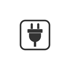 Electric plug icon isolated on transparent background