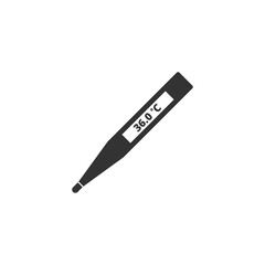 Electronic thermometer icon isolated on transparent background