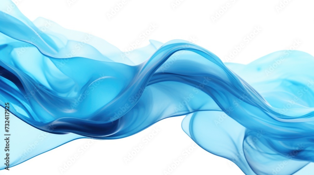 Poster A close up shot capturing a wave of blue smoke. Perfect for adding a touch of mystery and intrigue to any project
