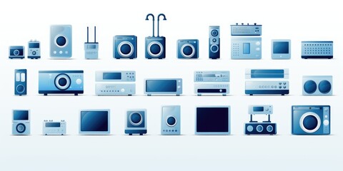 A collection of different types of electronic devices showcased together. Perfect for illustrating technology, gadgets, or the digital world