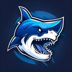 shark logo esport and gaming vector mascot design
