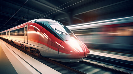 train in motion blur